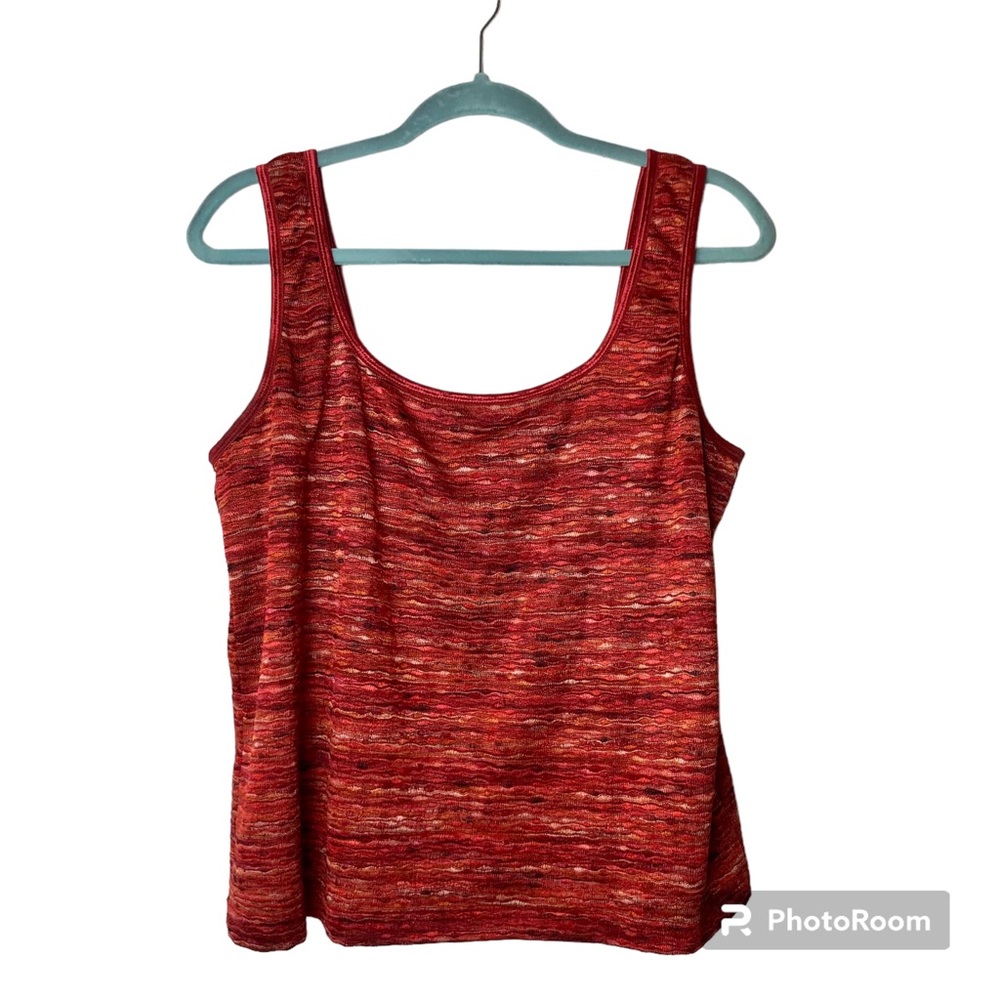 Coldwater Creek Crop Tank Top Womens 1X Lining Multi Colored Spring